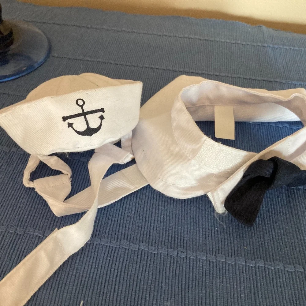 pet sailor hat and collar